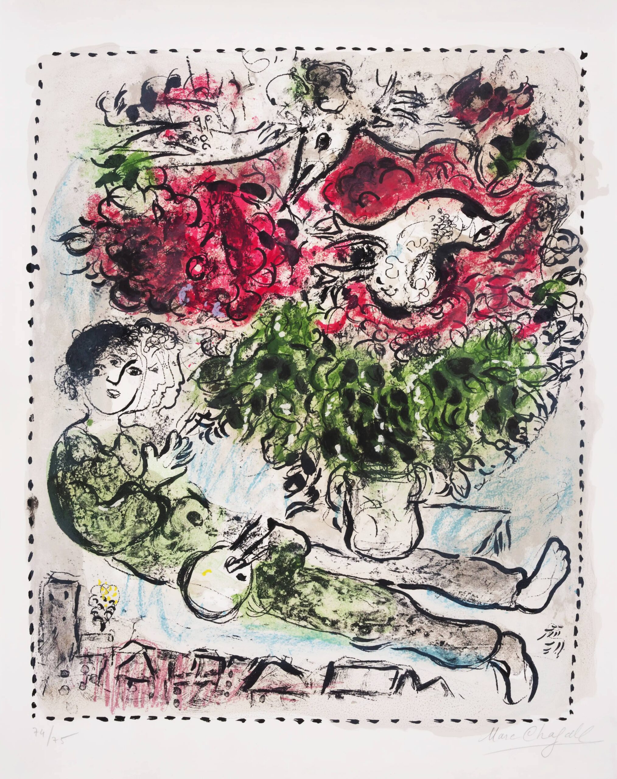 Le bouquet du peintre (The Painter’s Bouquet) by Marc Chagall