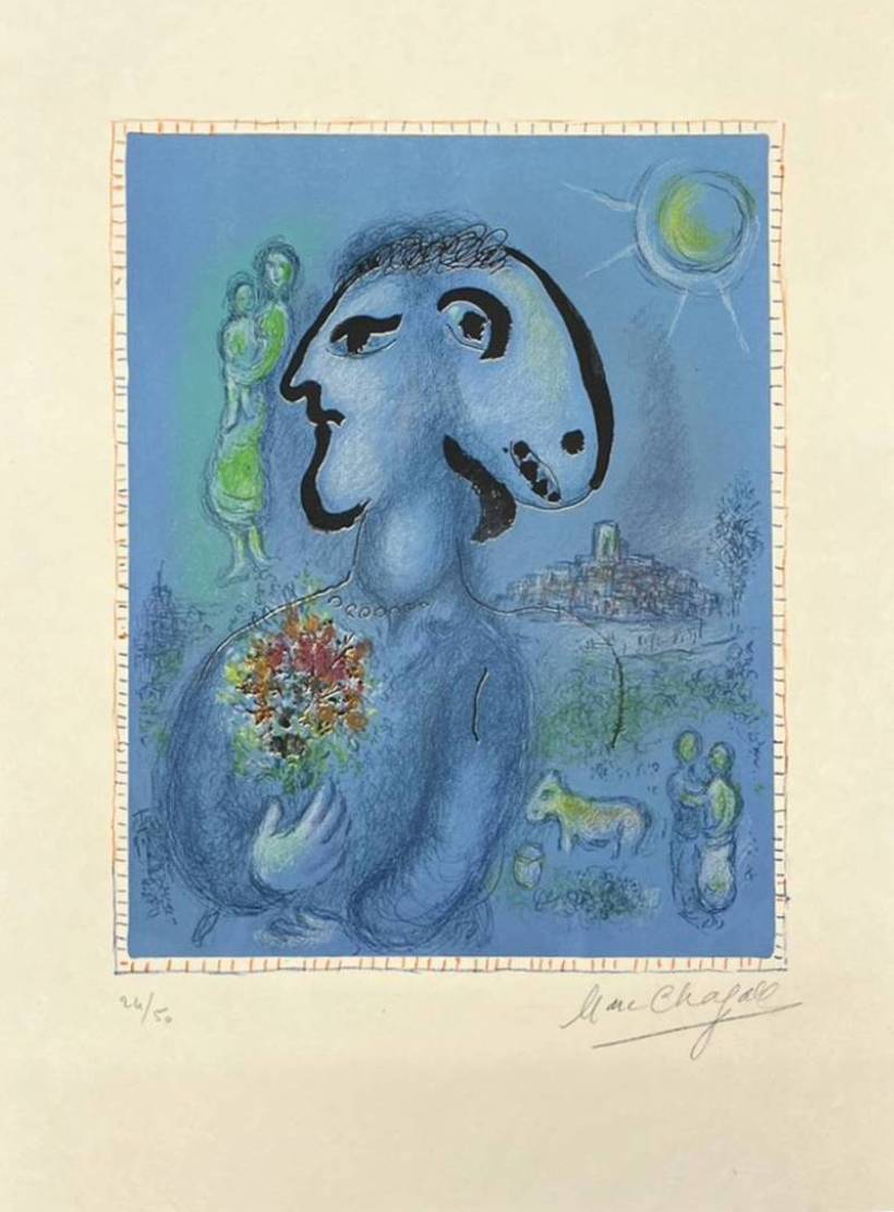 Le village bleu by Marc Chagall