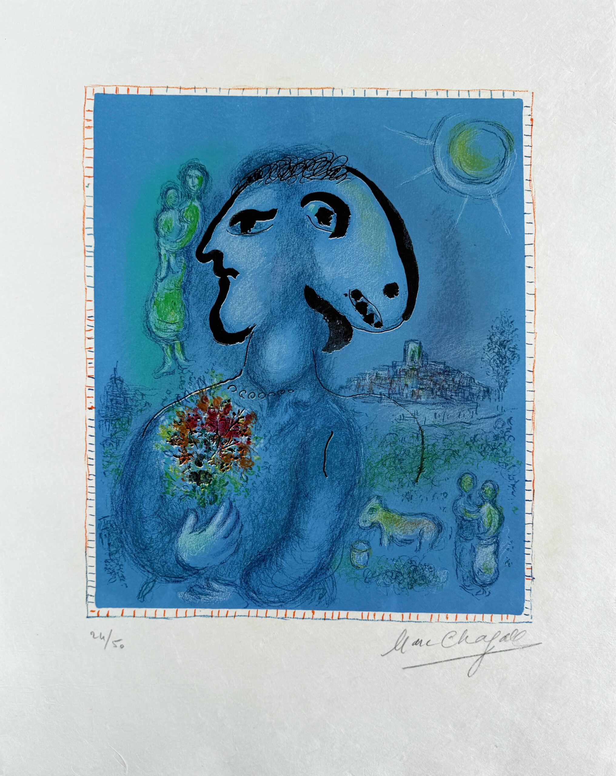Le village bleu by Marc Chagall
