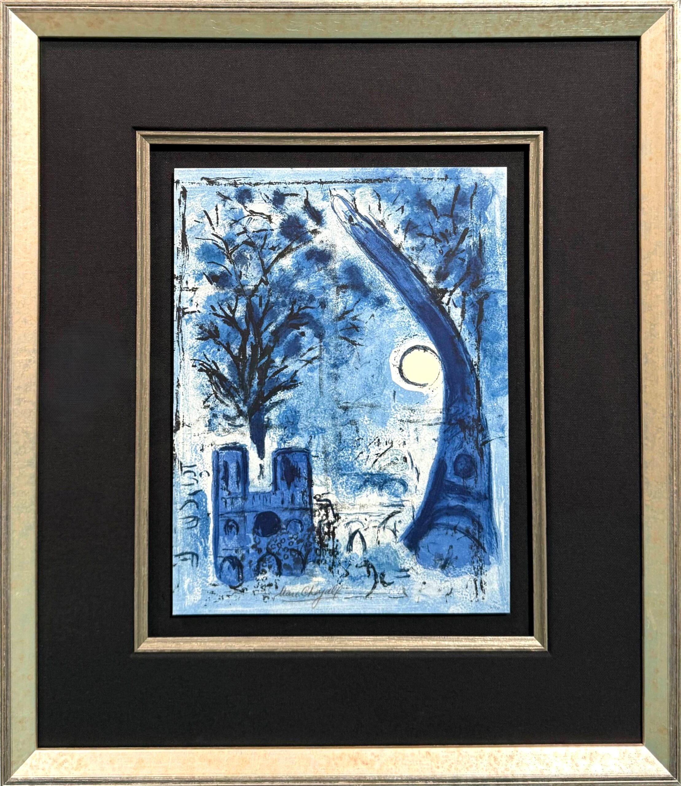 Notre Dame and the Eiffel Tower by Marc Chagall