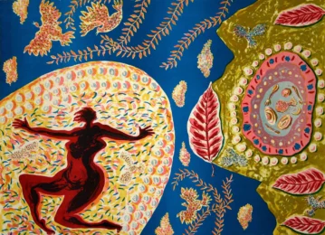 Just Because She Could, She Put the World on Its Side by Floyd Newsum at Brandywine Workshop and Archives