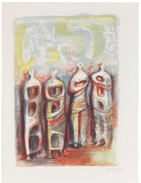 Les Statues Emprisonnées by Henry Moore at Sims Reed Gallery (IFPDA)