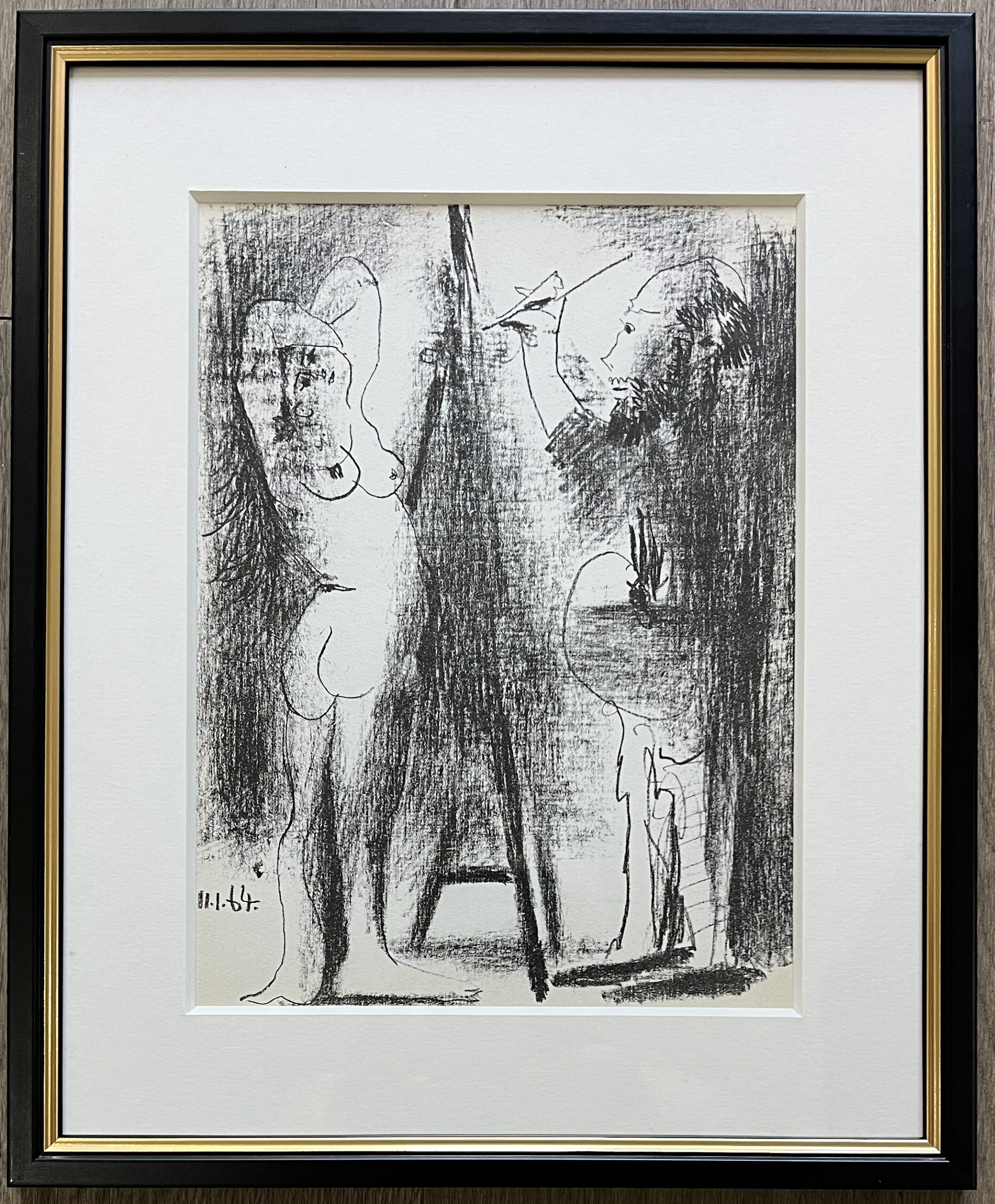 Le Peintre Et Son Modele by Pablo Picasso (after)