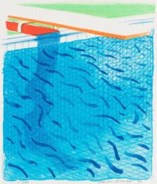 Paper Pools – Pool Made with Paper and Blue Ink for Book by David Hockney at Clifton Gallery