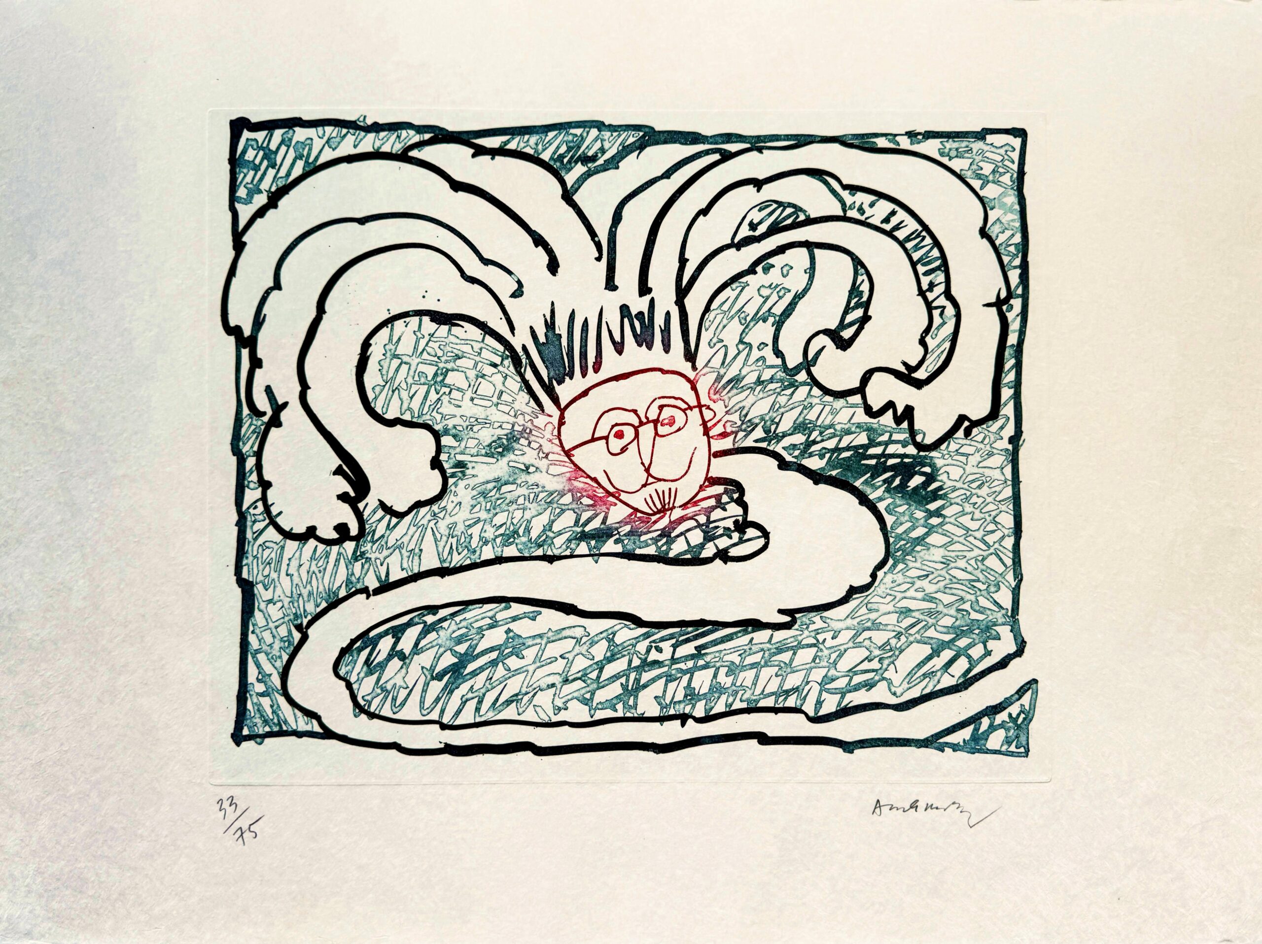 Serpent de Binche by Pierre Alechinsky
