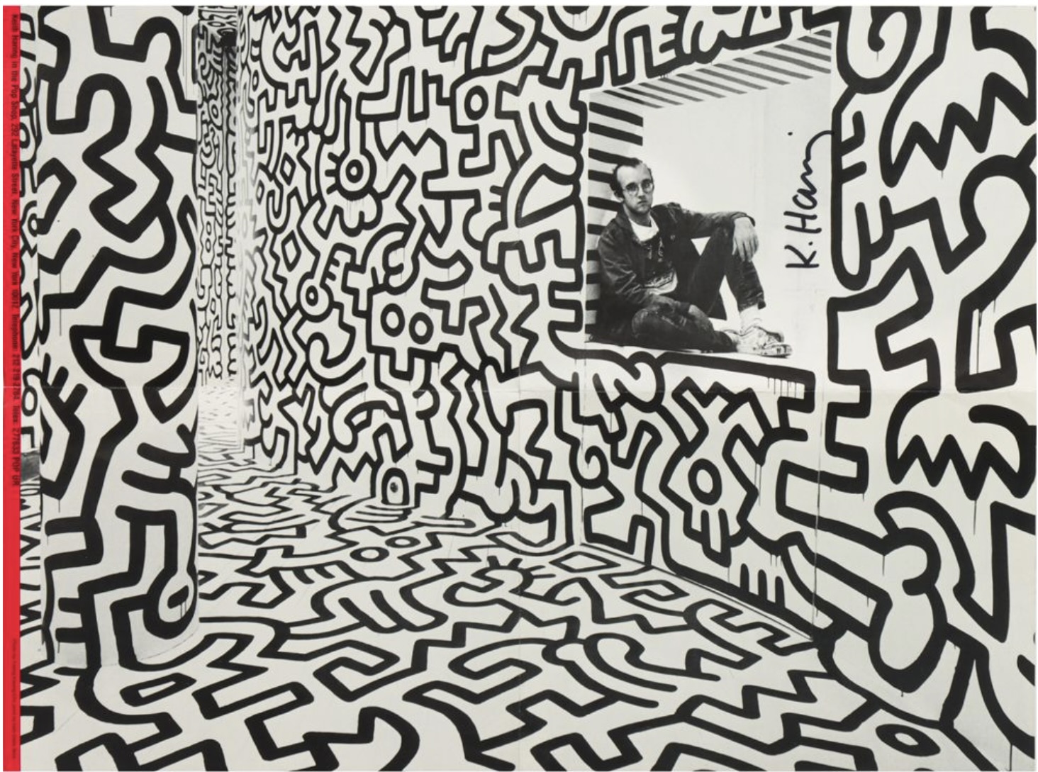 Pop Shop Poster / folded mail order catalogue page by Keith Haring