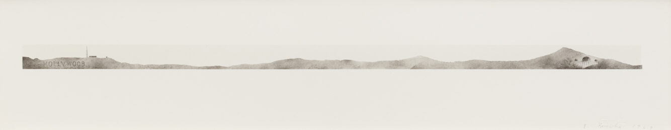 Hollywood with Observatory by Ed Ruscha at Susan Sheehan Gallery
