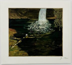 Swimmer and Waterfall by Billy Childish at Dellasposa
