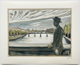 The Eternal Now (bridges over the Seine) by Billy Childish at Dellasposa