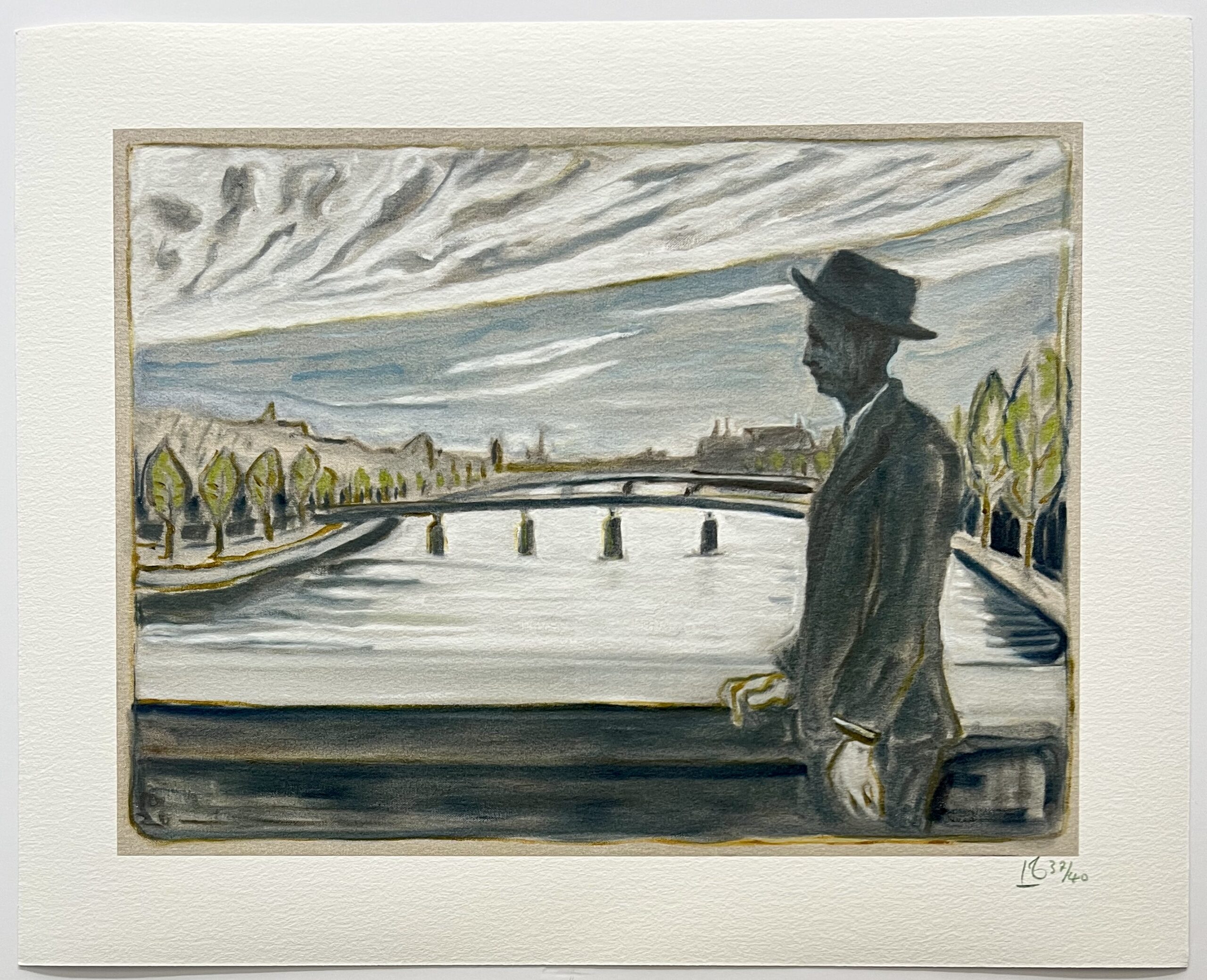 The Eternal Now (bridges over the Seine) by Billy Childish