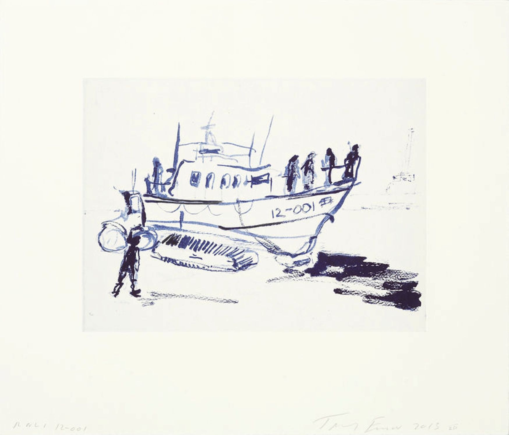 RNLI 12-001 (Boat) by Tracey Emin