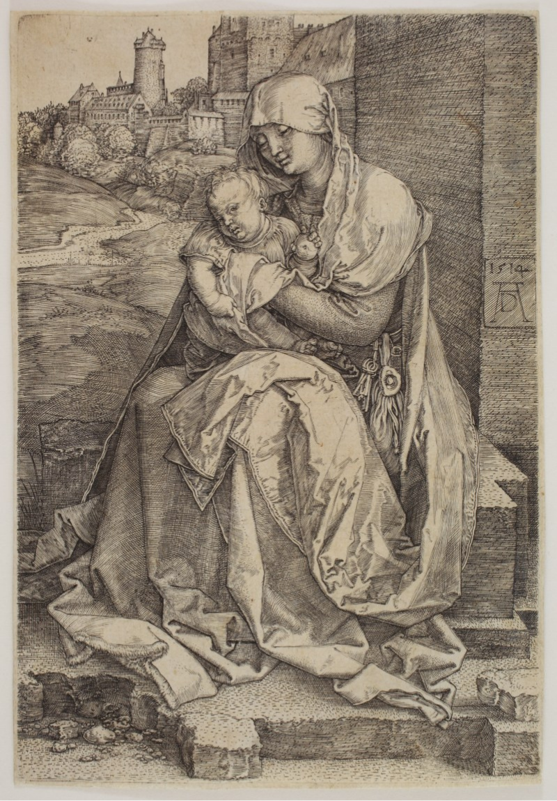 The Virgin and Child Seated by the Wall by Albrecht Dürer
