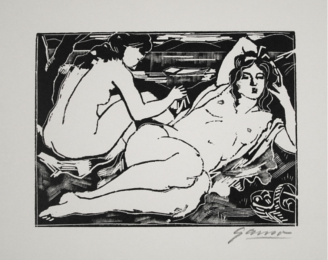 Two Nudes by Emil Ganso at Harris Schrank Fine Prints