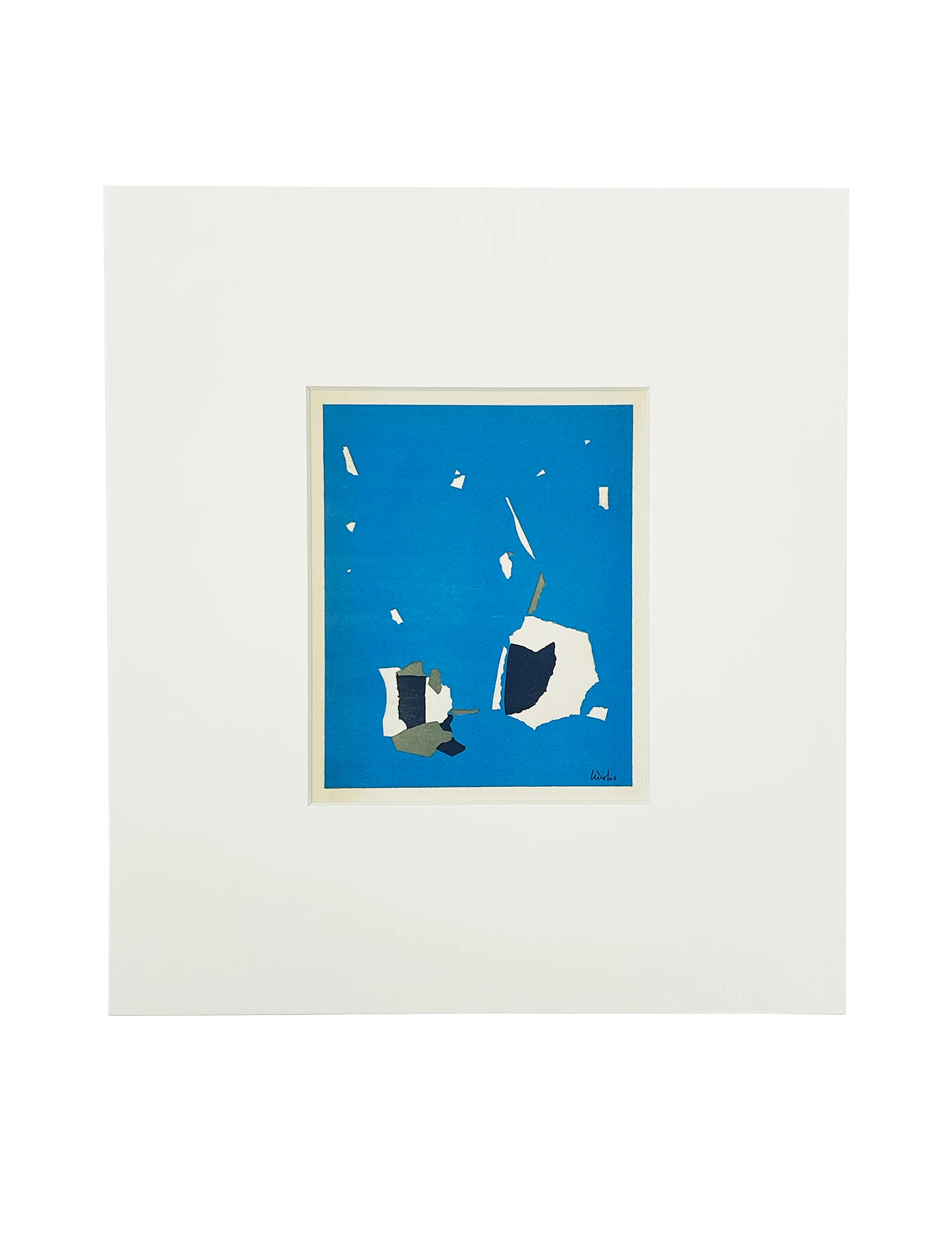 Composition fond bleu ciel by Nicolas de Staël