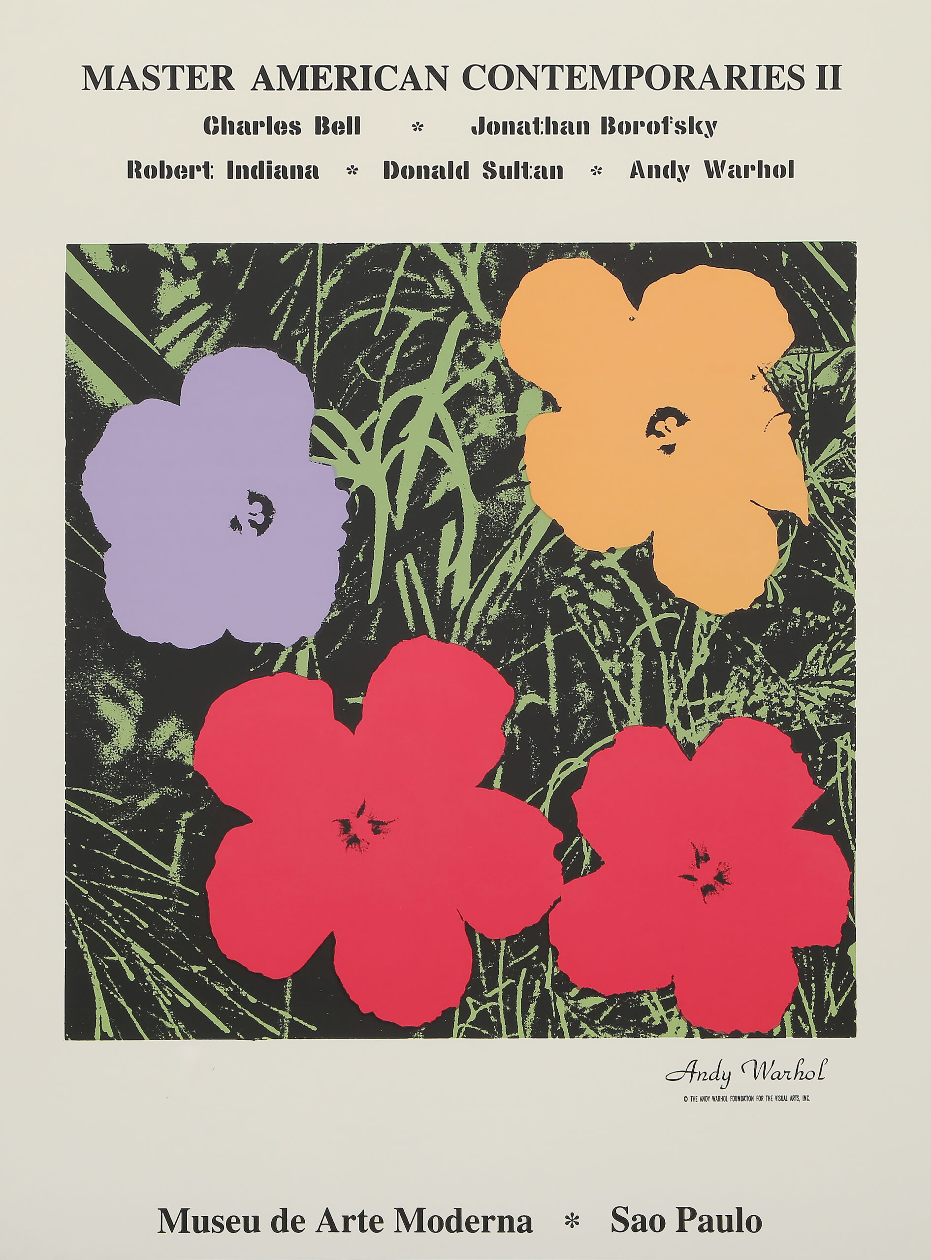 Poppy Flowers for the Museu de Arte de Moderna, Sao Paulo by Andy Warhol (after)