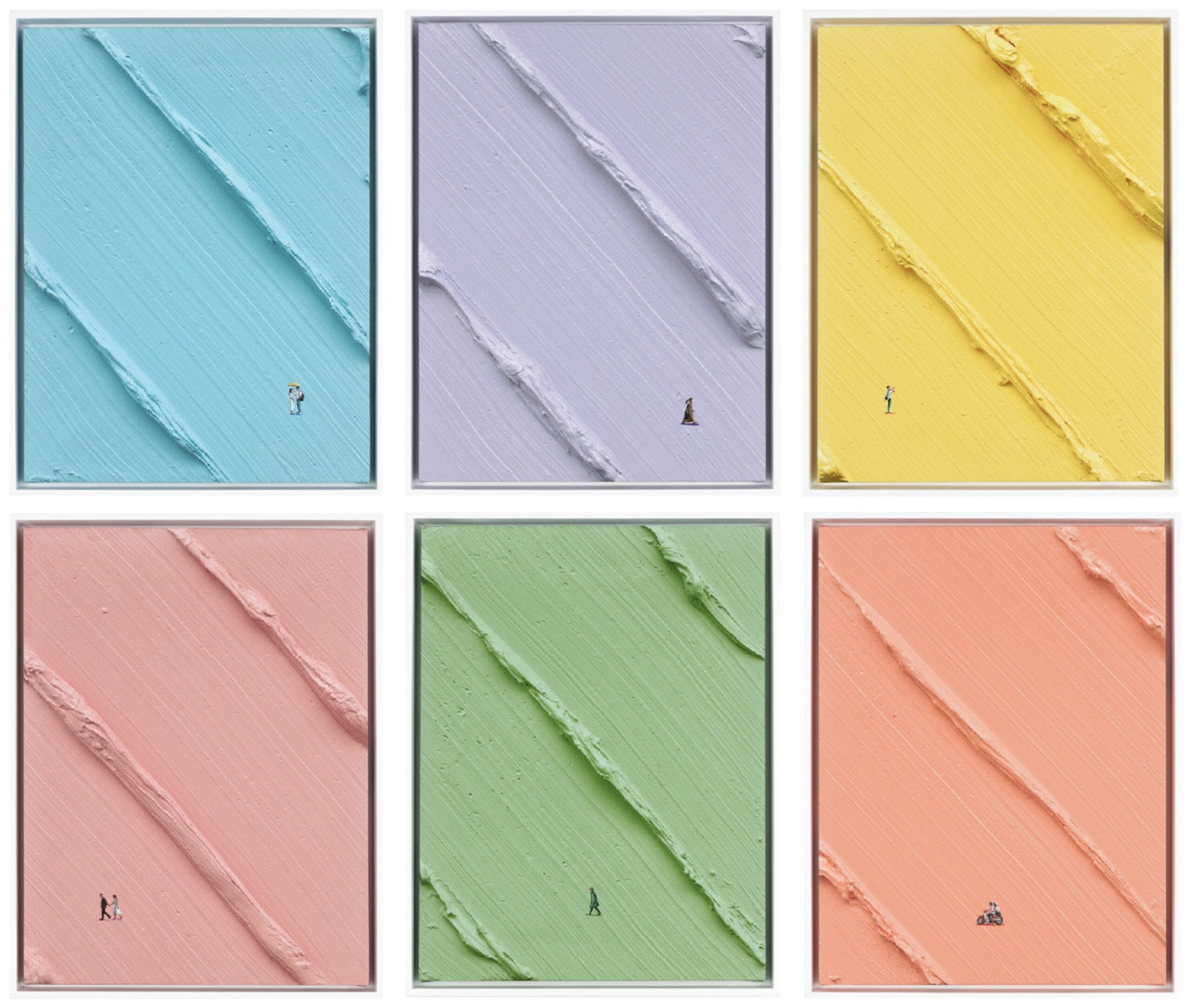 Asphalt Meadows (6 pieces) by Werner Bronkhorst