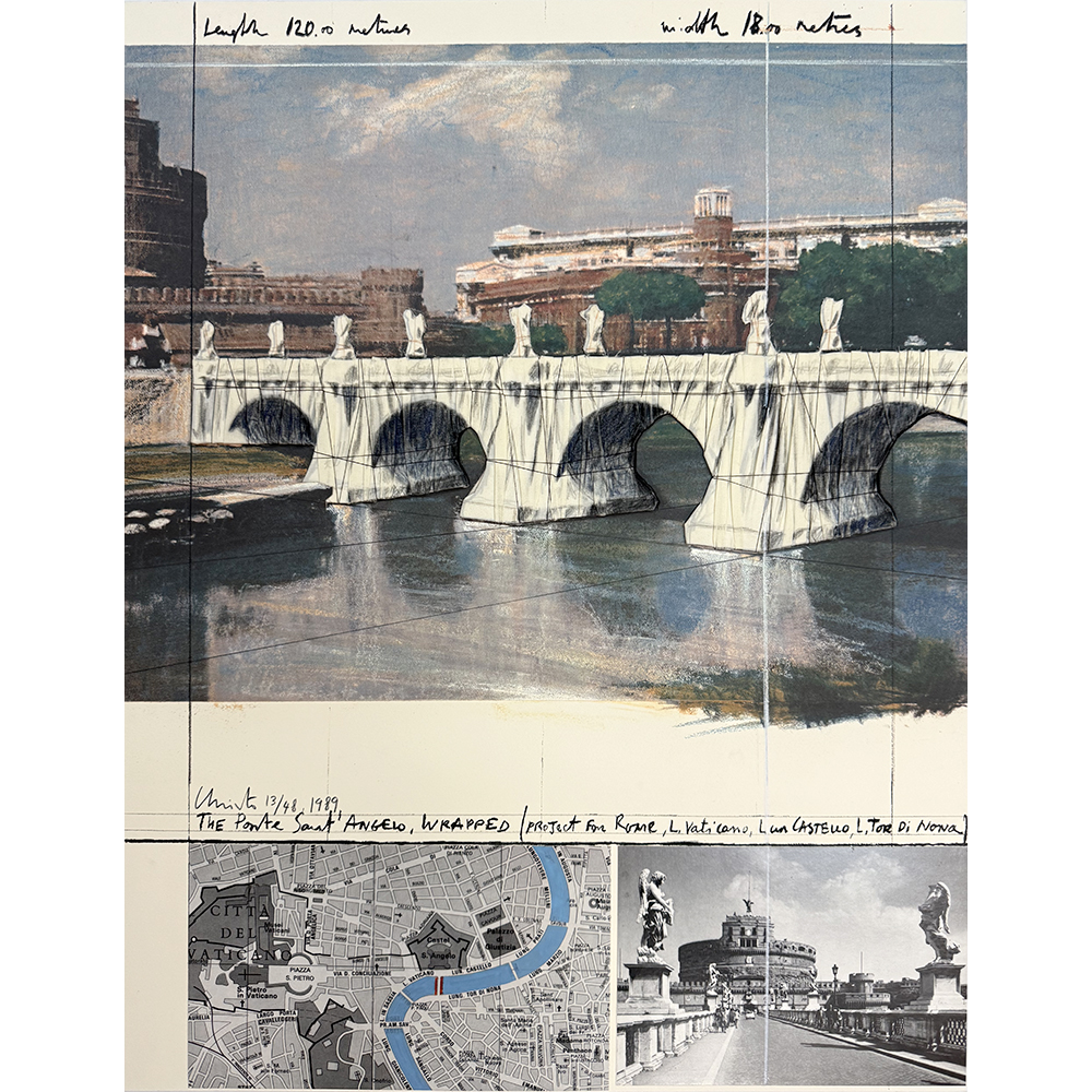 Ponte Sant’Angelo, Wrapped/Project for Rome by Christo and Jeanne-Claude