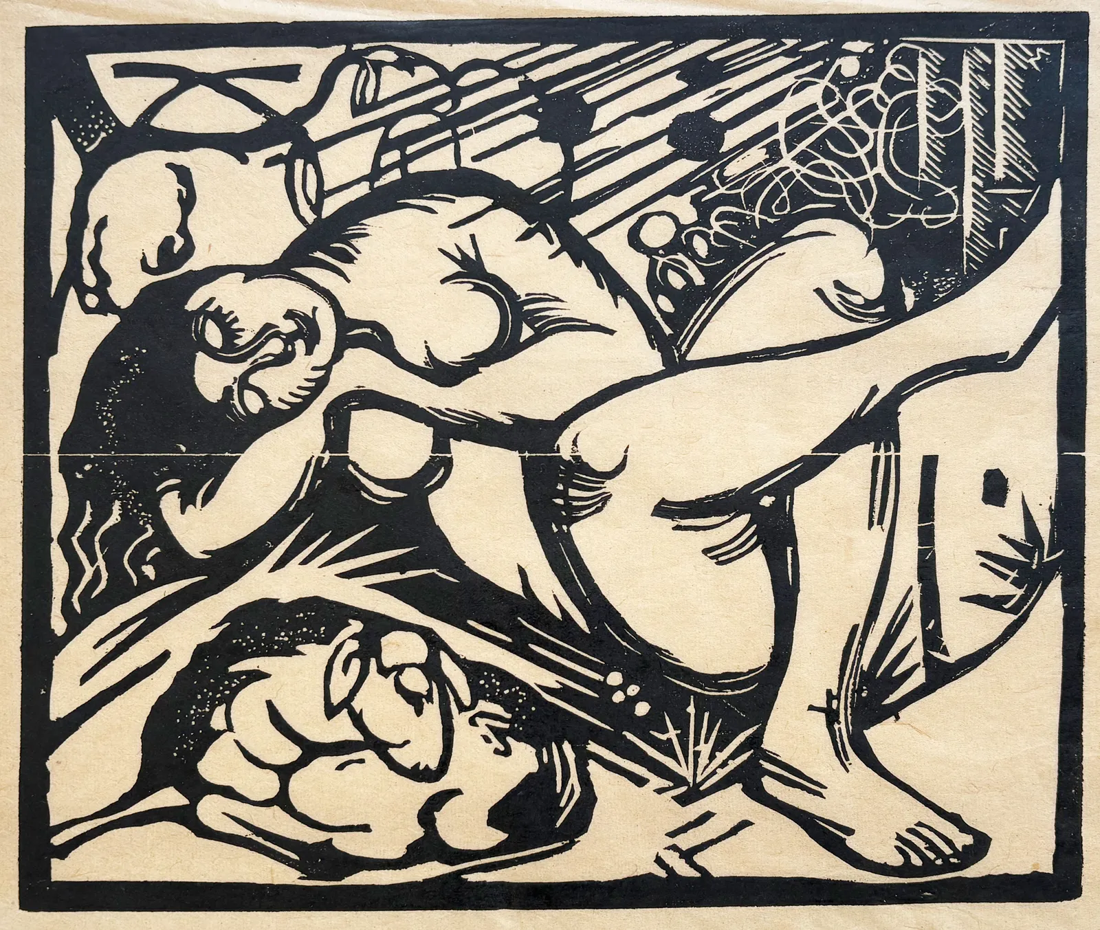 The Sleeping Shepherdess by Franz Marc