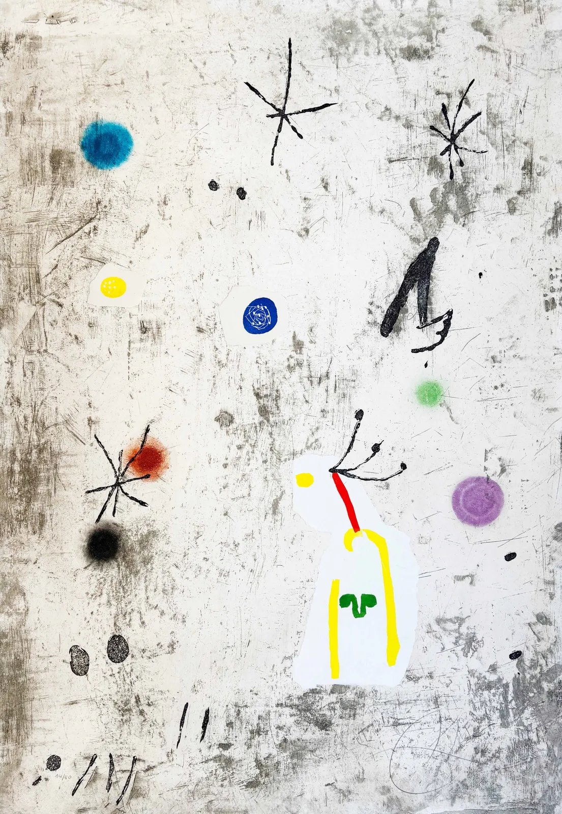 Figure and Stars III by Joan Miro