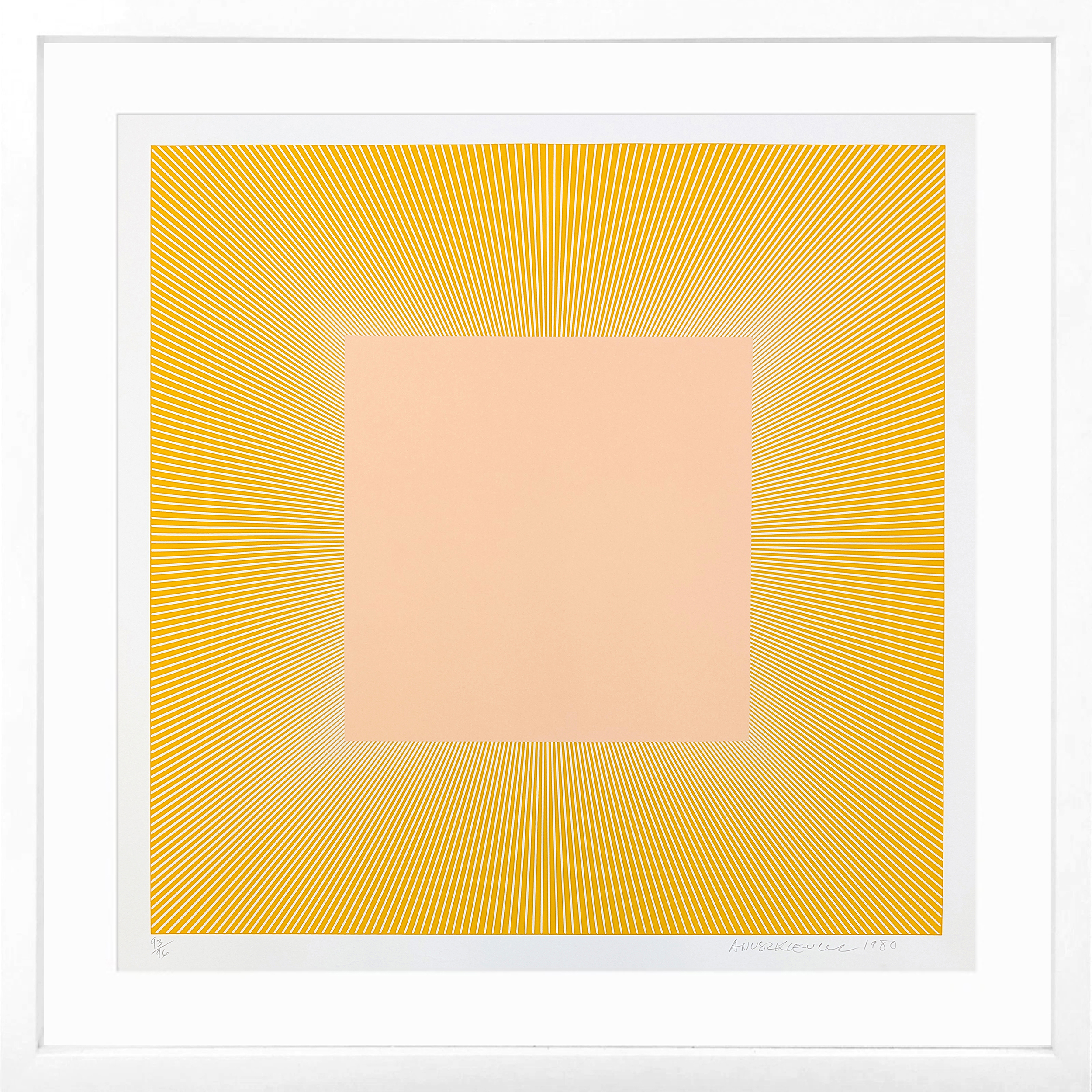 Untitled (Peach with Yellow) by Richard Anuszkiewicz