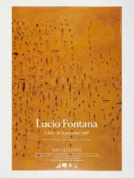 Lucio Fontana rare exhibition poster by Lucio Fontana at Dovehouse Contemporary