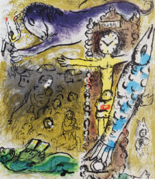 Christ in the Clock, from: Chagall: Jacques Lassaigne by Marc Chagall at Gilden's Art Gallery