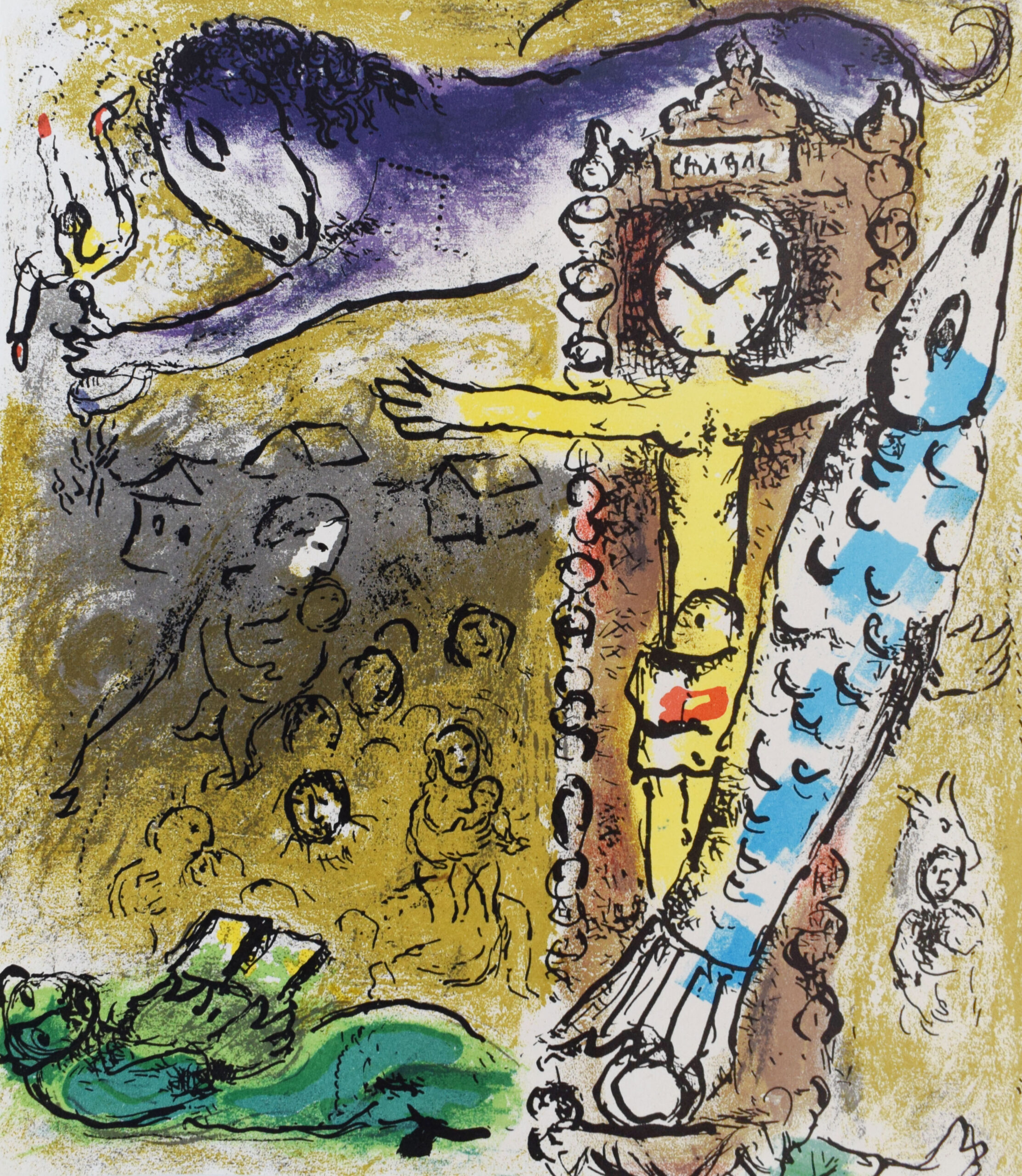 Christ in the Clock, from: Chagall: Jacques Lassaigne by Marc Chagall