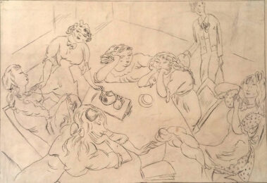 Around the Table by Jules Pascin at Gilden's Art Gallery
