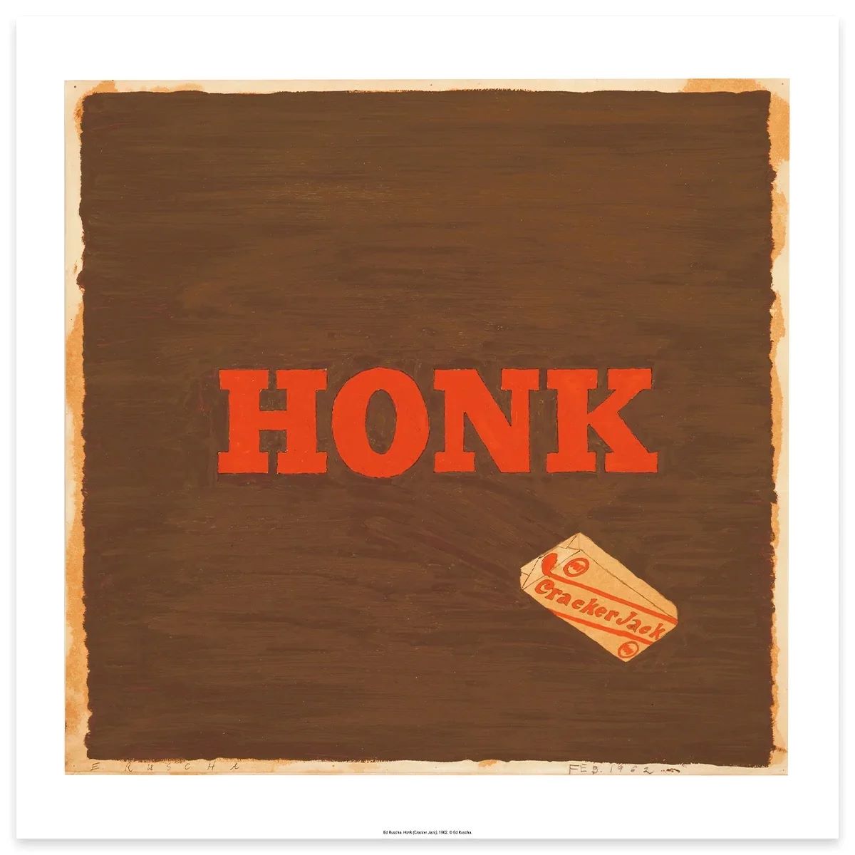 Honk (Cracker Jack) by Ed Ruscha