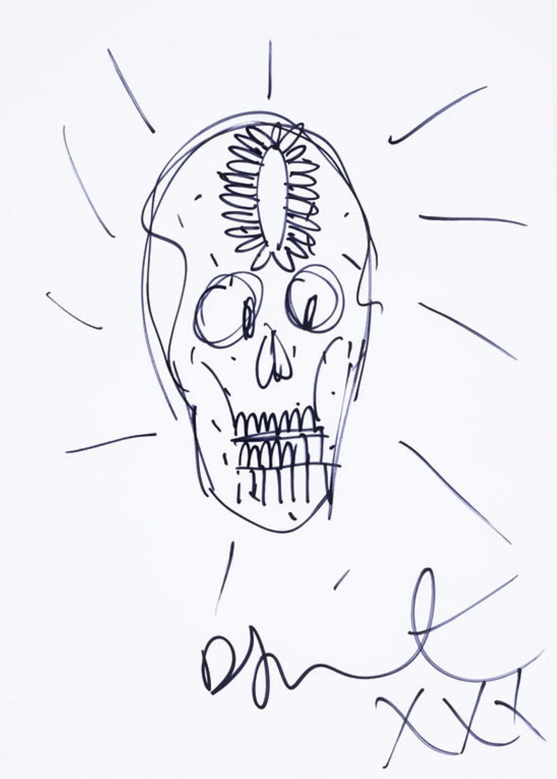 Untitled (Skull Drawing) by Damien Hirst