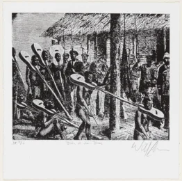 Birth of the Blues by Willie Cole at Brandywine Workshop and Archives