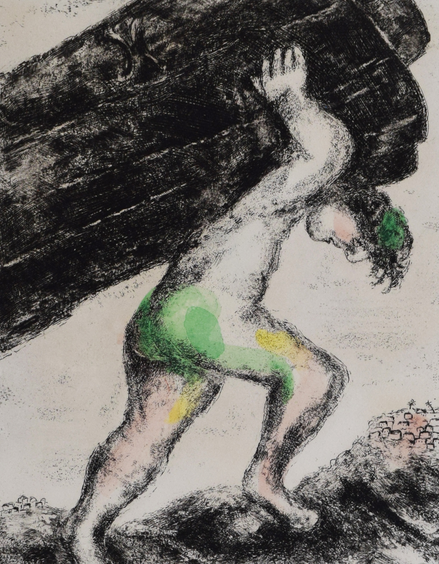 Samson Carries Off the Gates of Gaza, from: The Bible by Marc Chagall