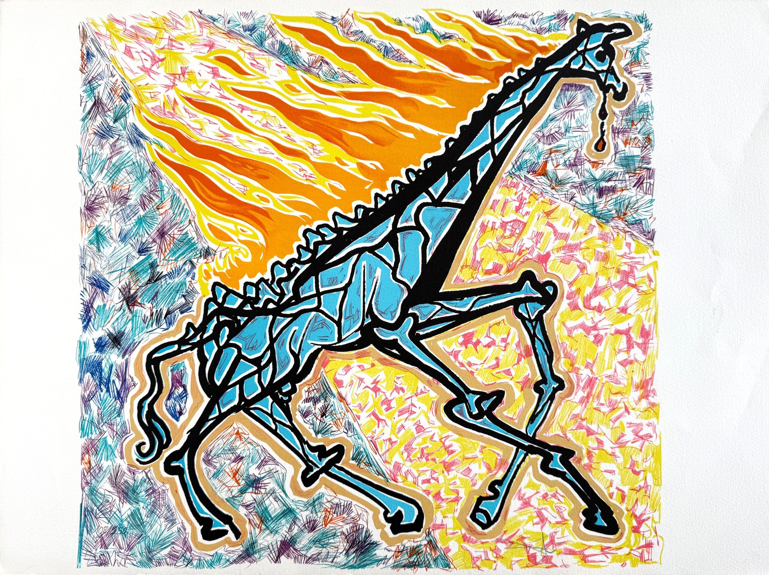 Giraffa che brucia (Burning Giraffe) by Salvador Dalí