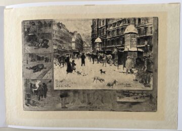 L’hiver a Paris ou Neige au Paris by Felix Buhot at Chicago Fine Prints