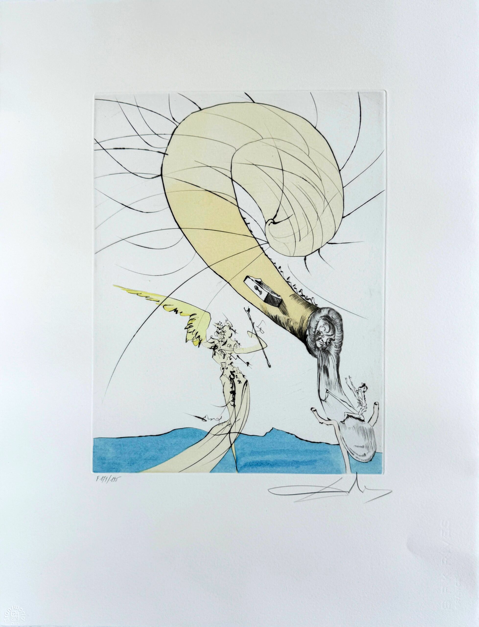 Freud with a Snail Head by Salvador Dalí