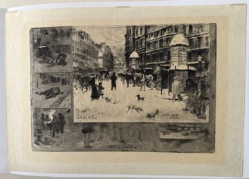 L’hiver a Paris ou Neige au Paris by Felix Buhot at Chicago Fine Prints