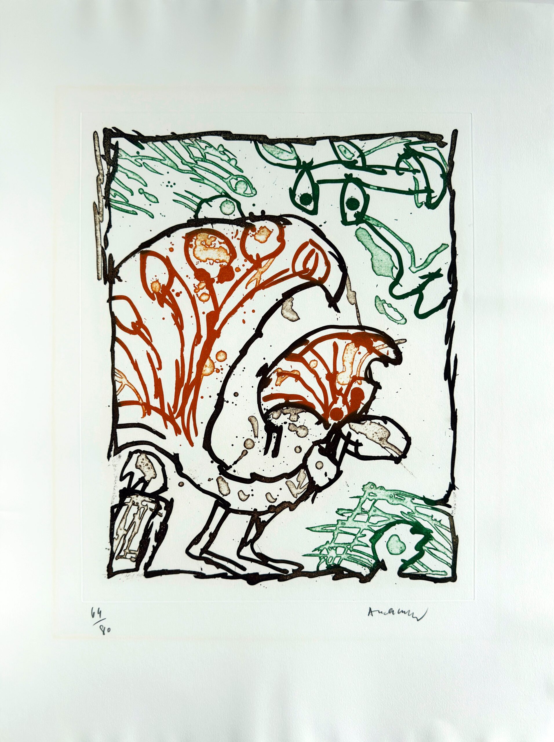 Paon by Pierre Alechinsky