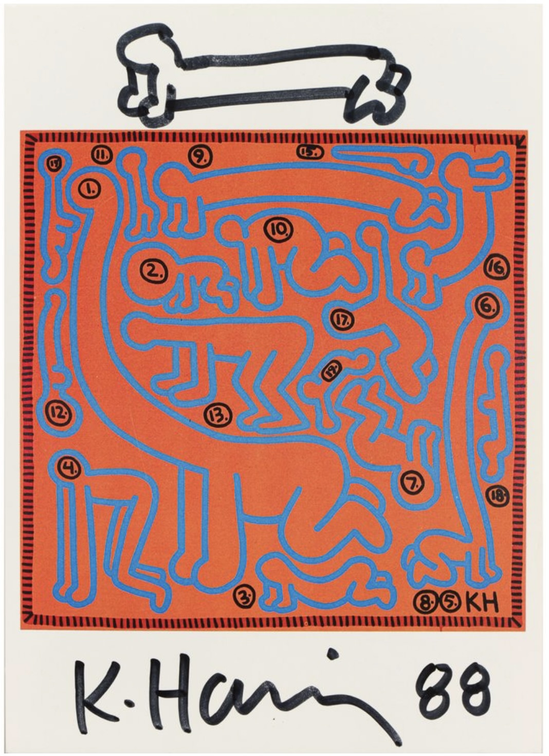 Pop Shop Postcard by Keith Haring