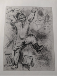 Tchitchikov triomphe en chemise by Marc Chagall at Sylvan Cole Gallery