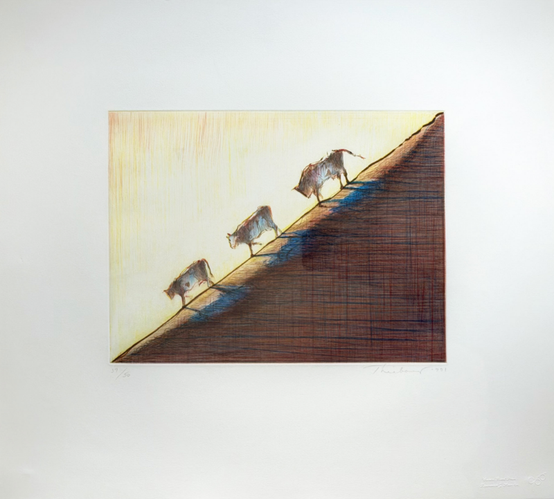 Three Cows by Wayne Thiebaud