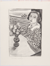 Young Woman Sitting with Bouquet of Flower by Henri Matisse at Christopher-Clark Fine Art
