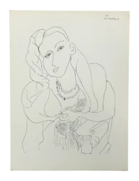 Woman With A Pearl Necklace by Henri Matisse at Hommage Art
