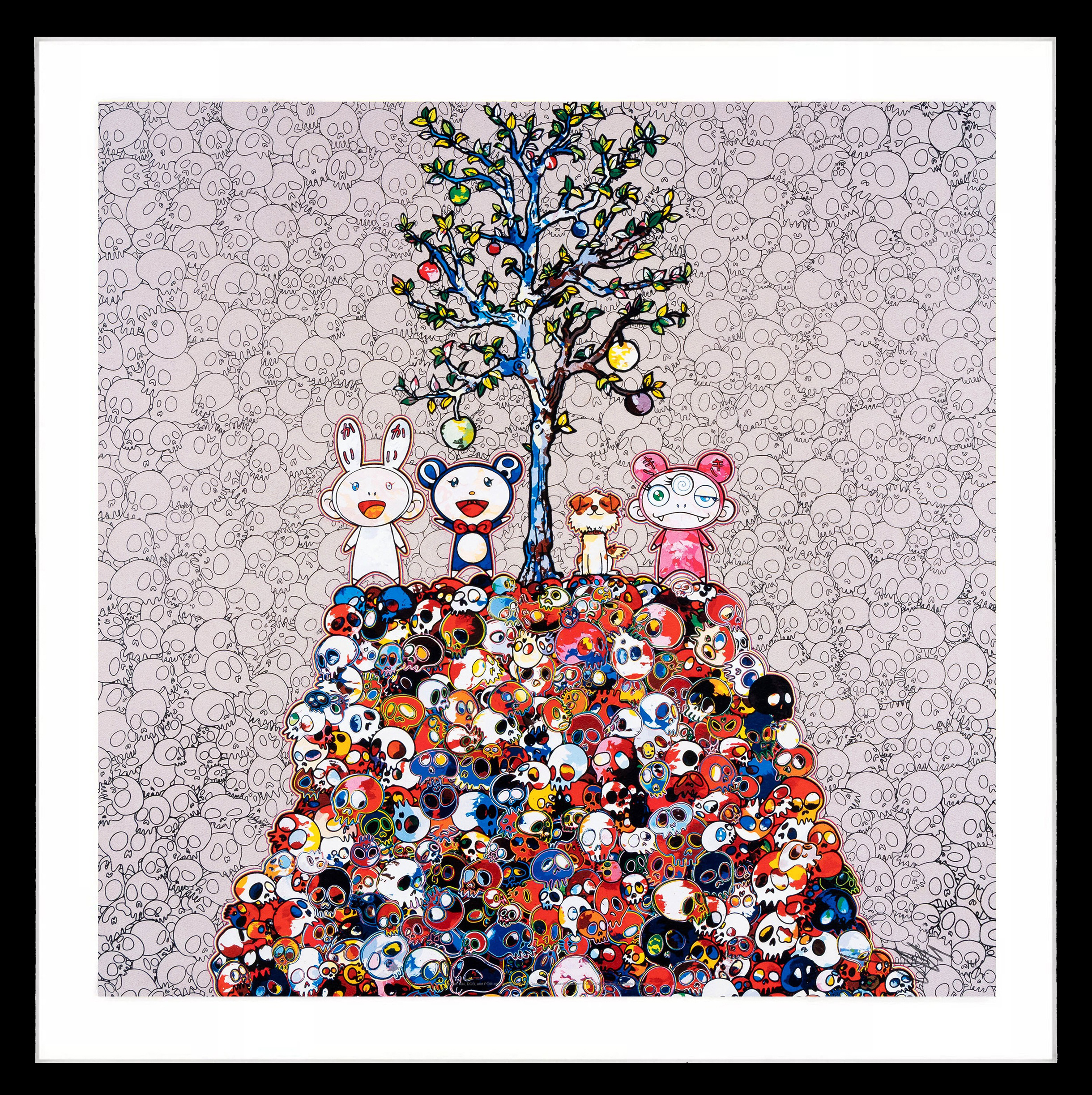 Kaikai, Kiki, DOB, And POM Atop The Mound Of The Dead by Takashi Murakami