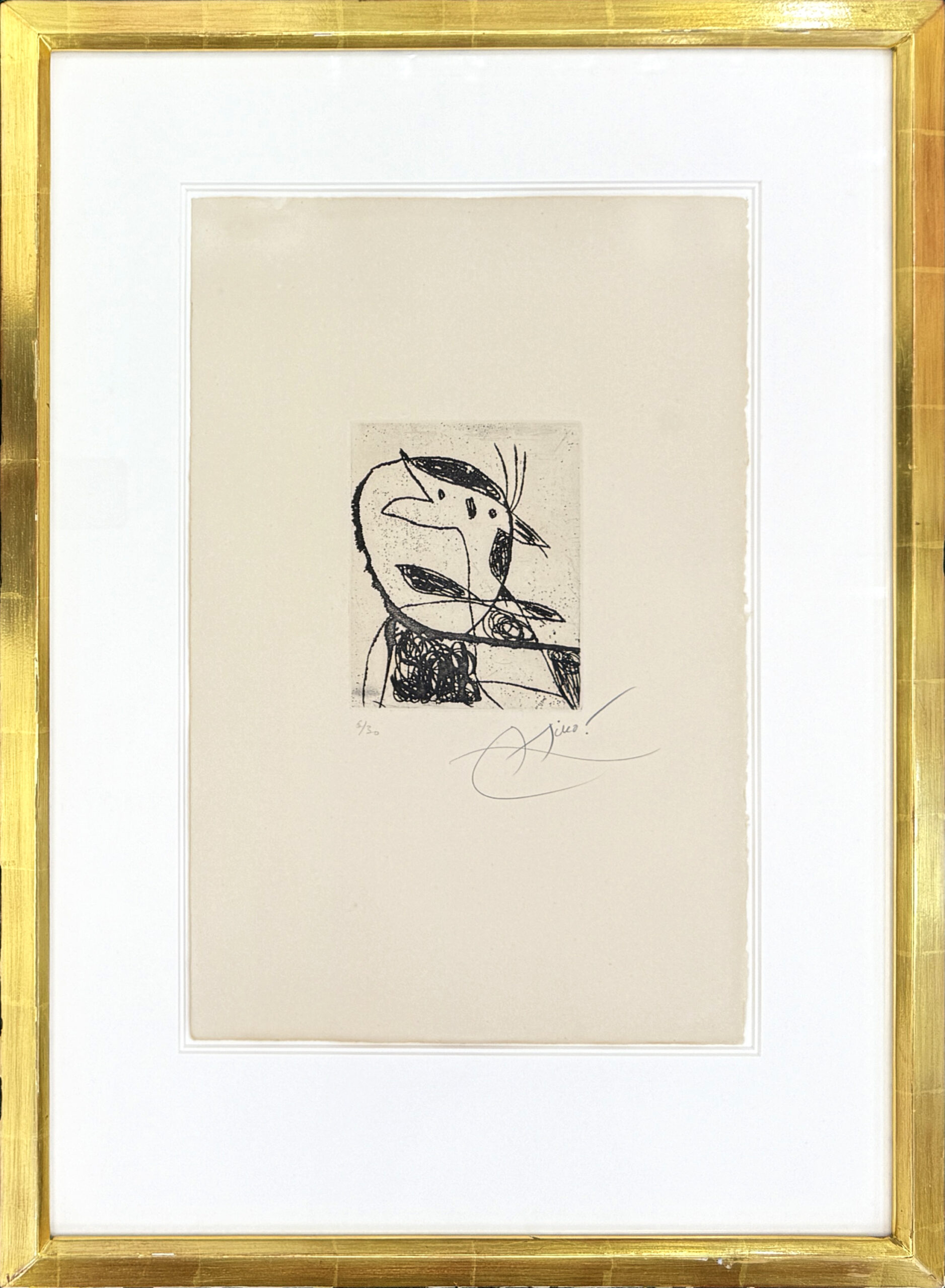 Plate XVII from Les Saltimbanques by Joan Miro
