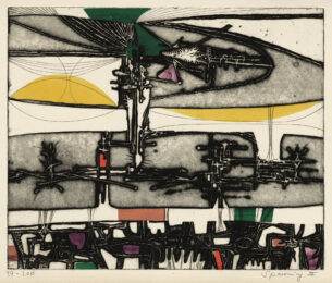 Spawning III – from ‘Portfolio of Five Prints’ by Gabor Peterdi at Annex Galleries