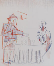 Figures with Still Life, from: The Blue Guitar by David Hockney at Gilden's Art Gallery