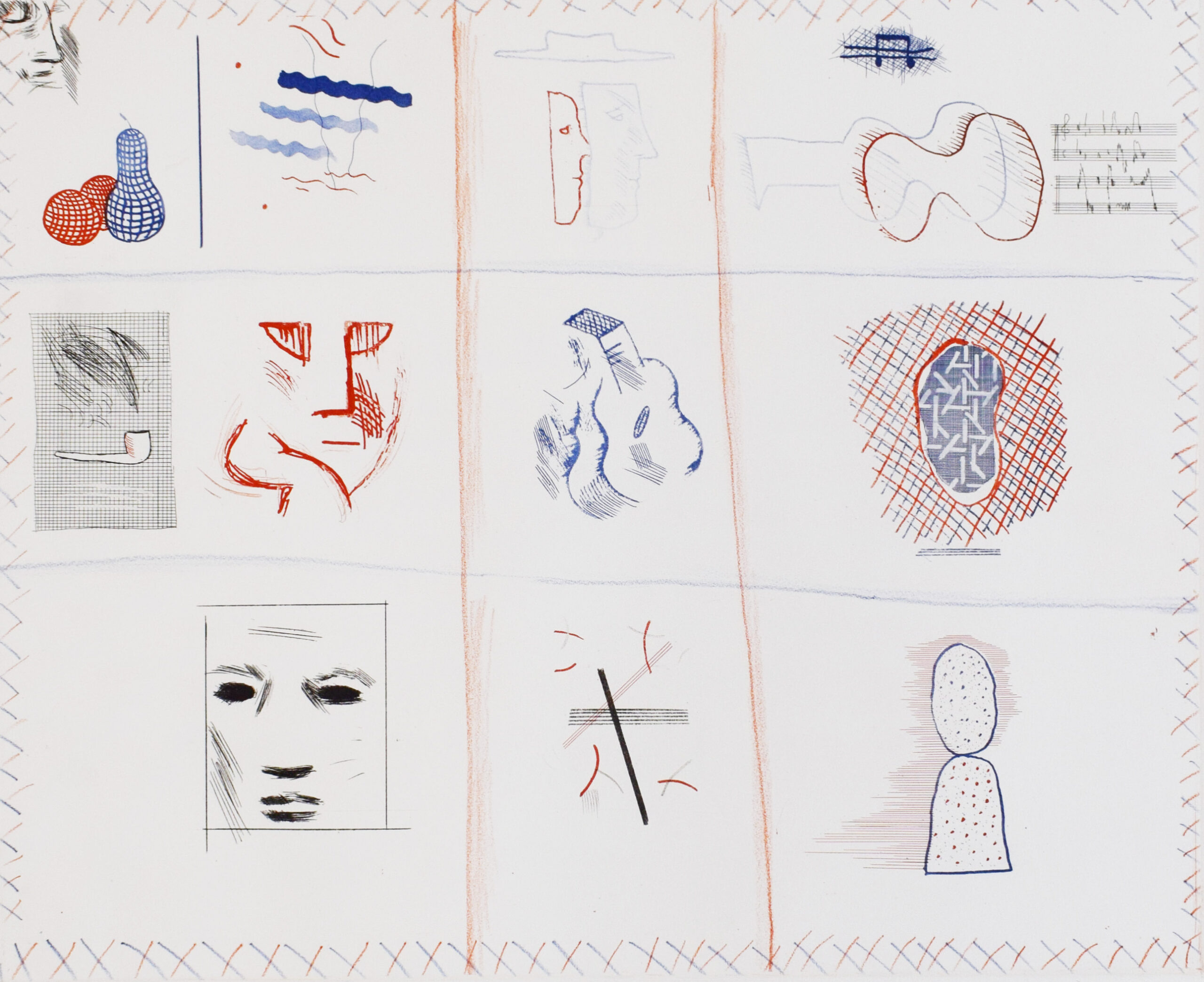 Franco-American Mail, from: The Blue Guitar by David Hockney