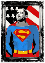 Obama Superman (Silver) by Mr. Brainwash at GallArt.com