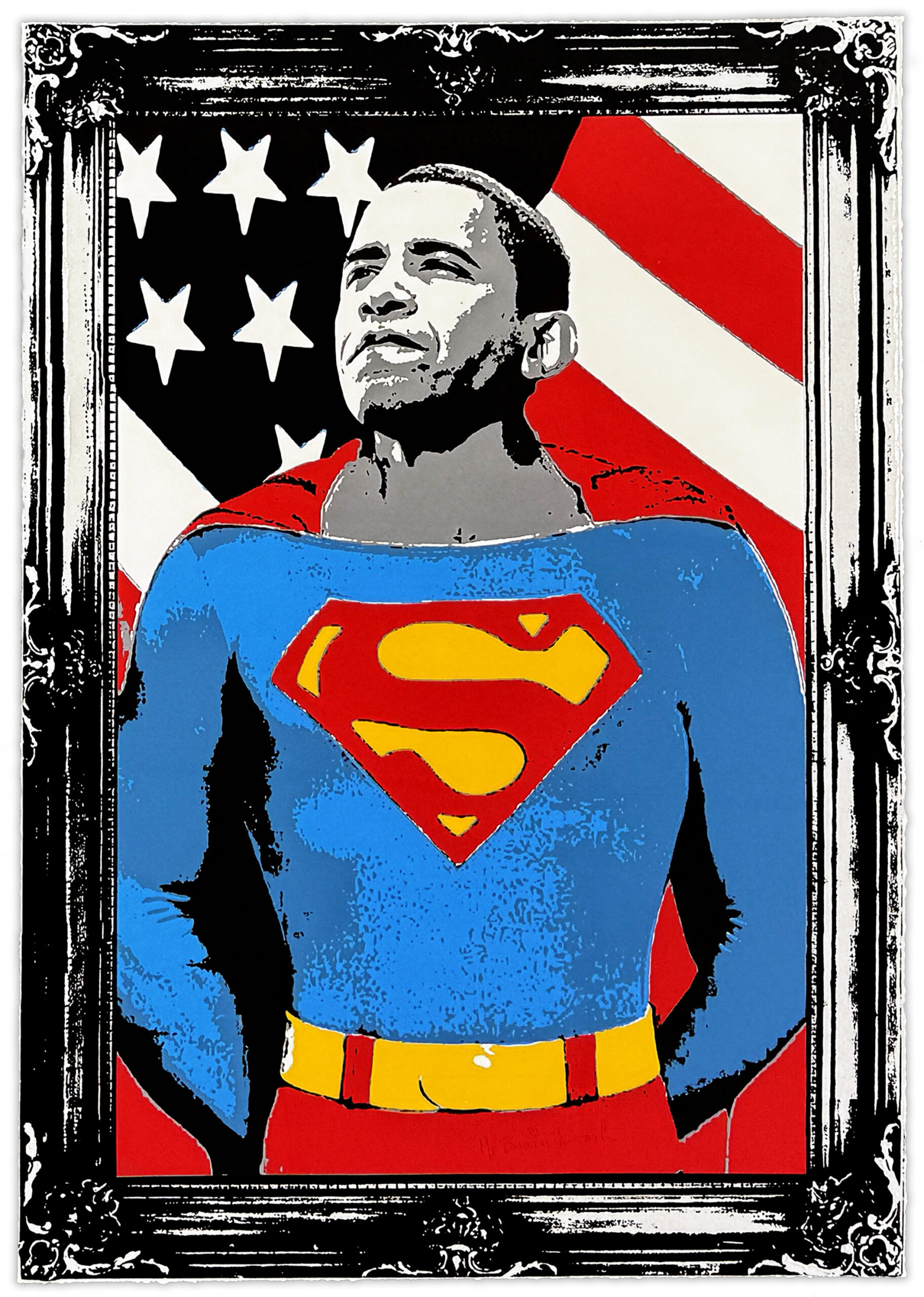 Obama Superman (Silver) by Mr. Brainwash