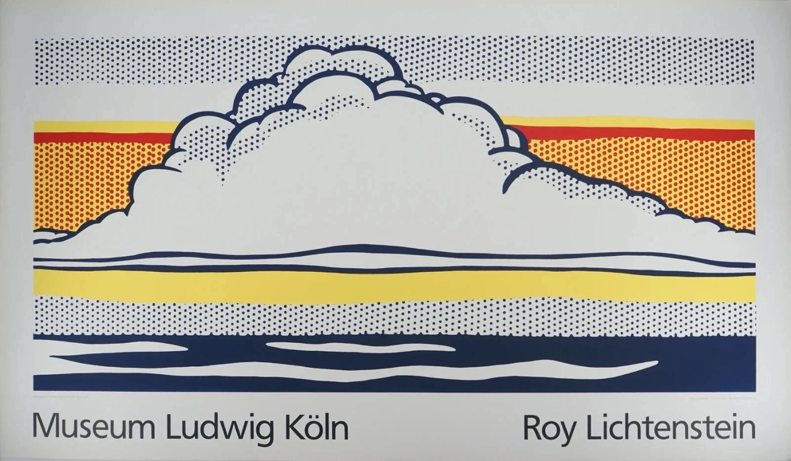 Exhibition Poster – Cloud and Sea – Museum Ludwig Cologne, Germany by Roy Lichtenstein